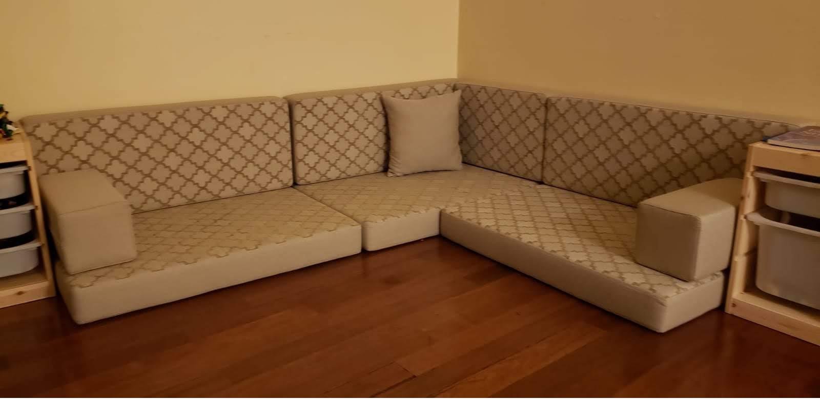 Geometrik Şark Köşe Takımı Yer Minderi 