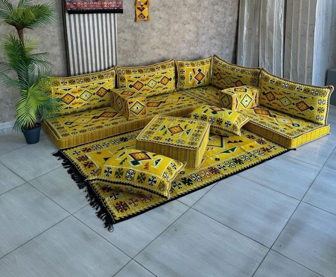 Güneş Şark Köşe Takımı Yer Minderi