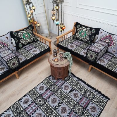 Etnik Esinti Şark Köşe Takımı Yer Minderi 