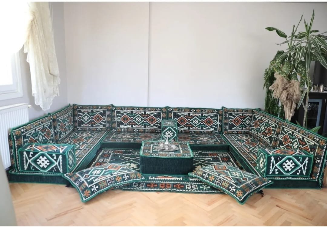 Zümrüt Şark Köşe Takımı Yer Minderi